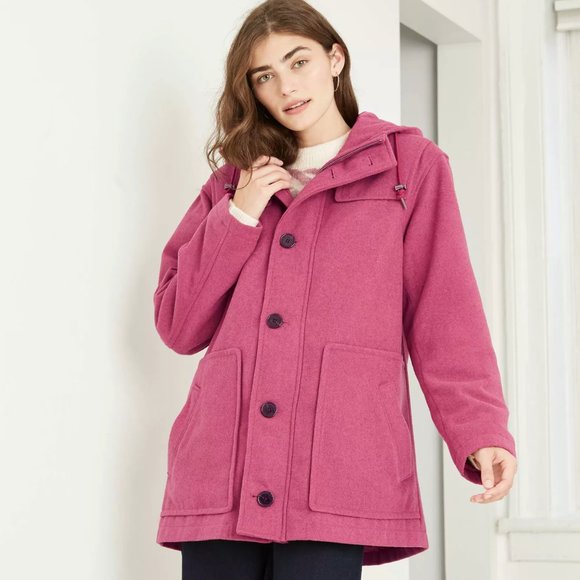 A New Day Duffel Overcoat Women's Hooded Jacket M - Picture 1 of 8